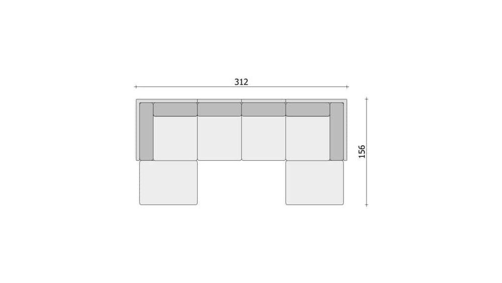 Clooods 4S2+ – Sedežna v U obliki