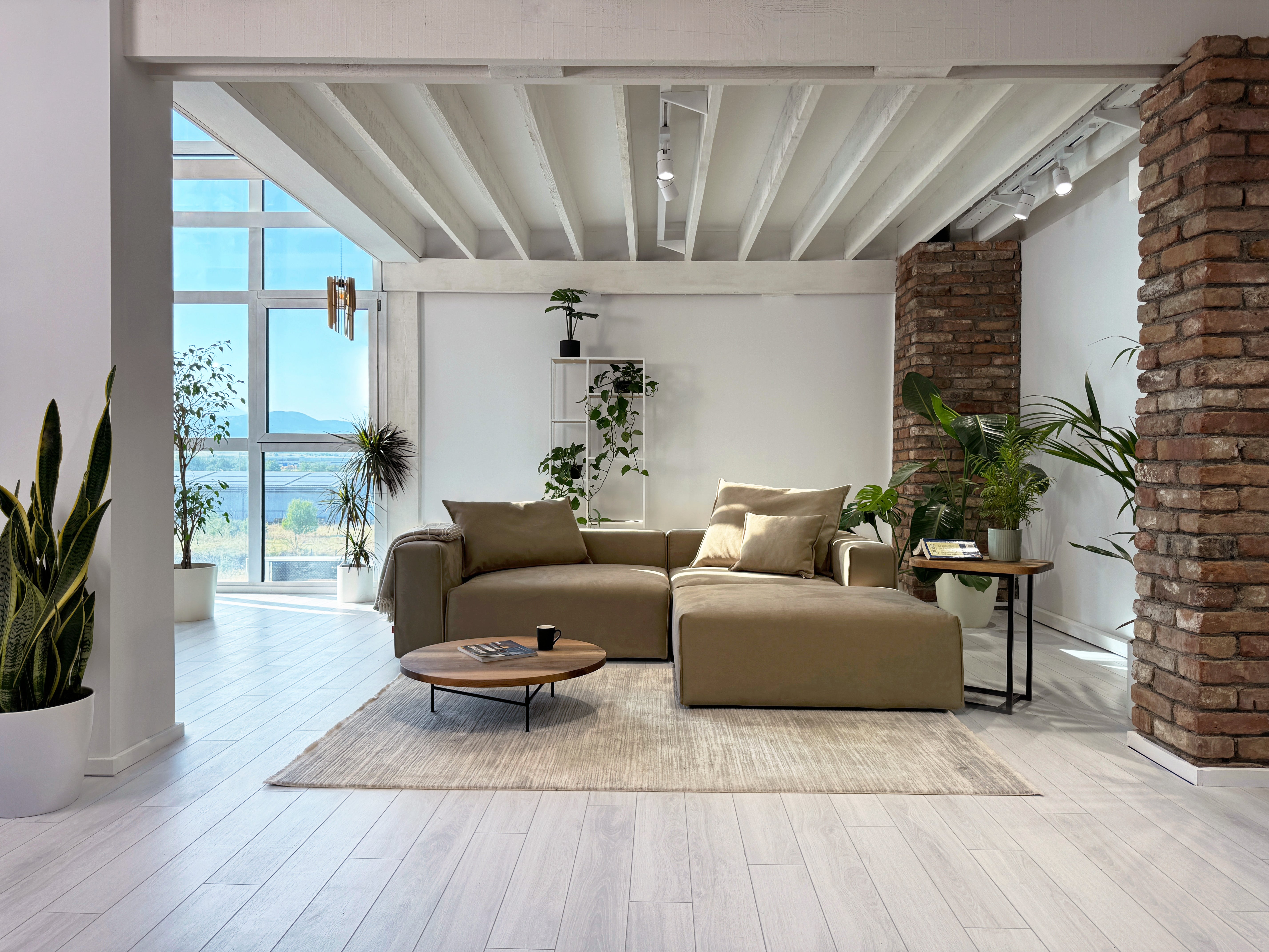 Modularna sedežna garnitura Bard M v tkanini Calidad Cappuccino