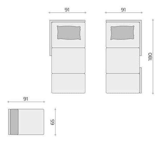 Clooods 3S2+ &ndash; Dve ležišči + Naslonjač
