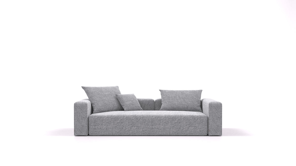 Bard Trosed, modularna sedežna garnitura FEYDOM v tkanini Phoenix FE-92 Dark Grey, pogled od spredaj