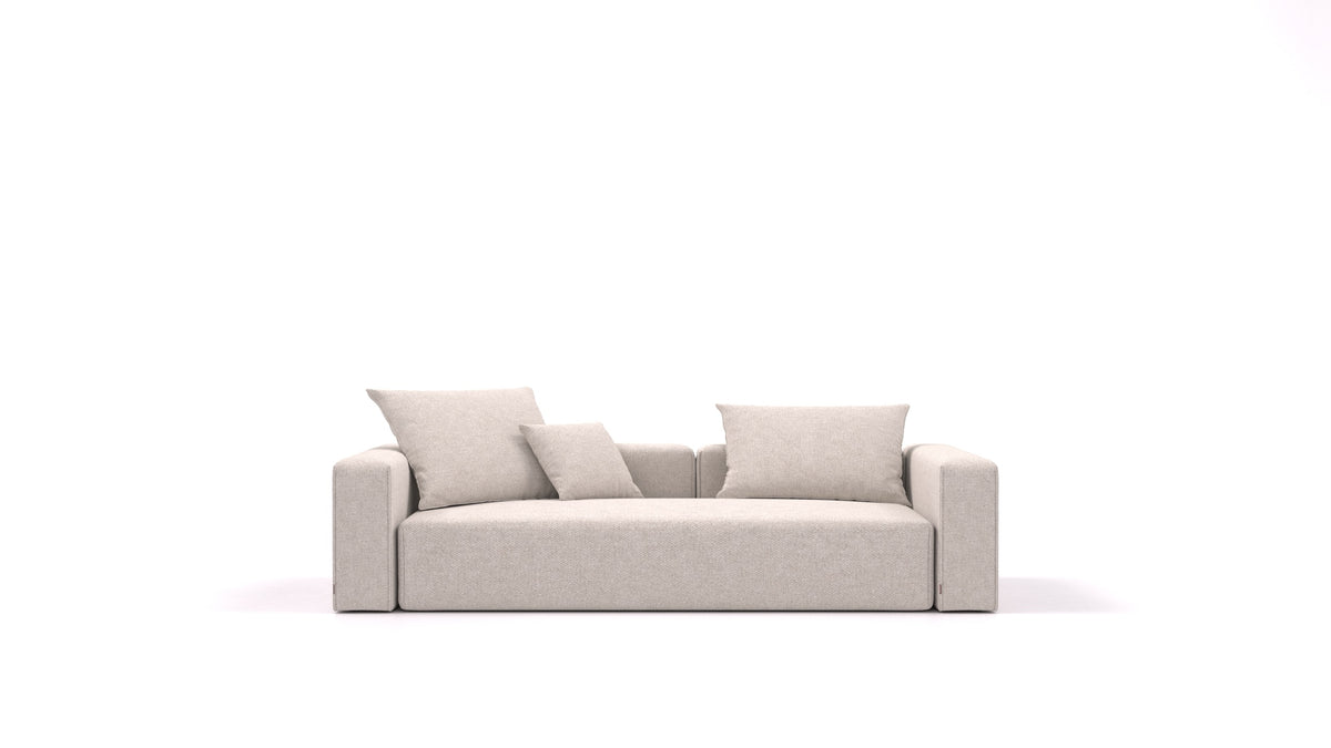 Bard Trosed, modularna sedežna garnitura FEYDOM v tkanini Icon IC-02 Natur, pogled od spredaj