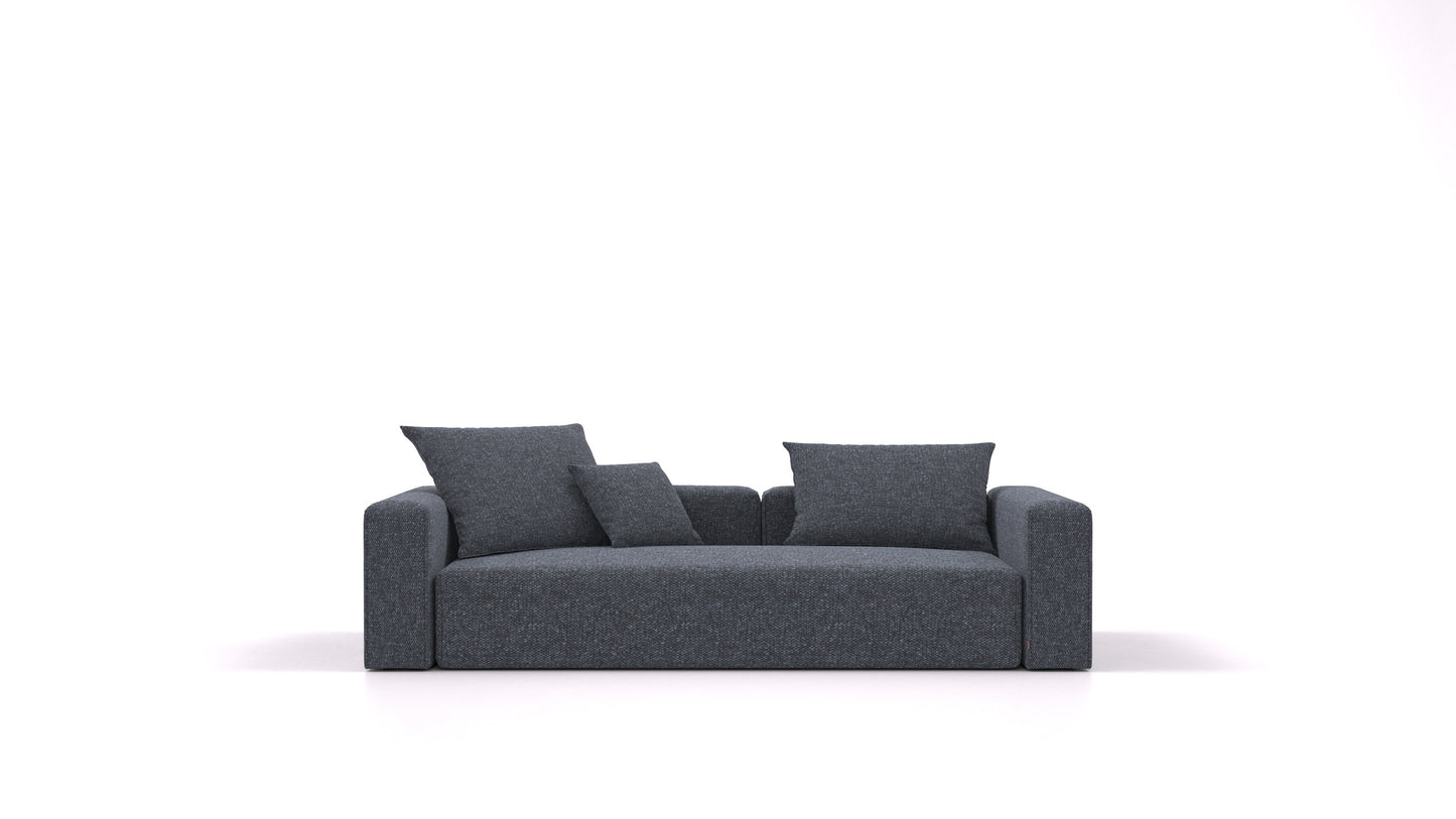 Bard Trosed, modularna sedežna garnitura FEYDOM v tkanini Icon IC-79 Deep Blue, pogled od spredaj