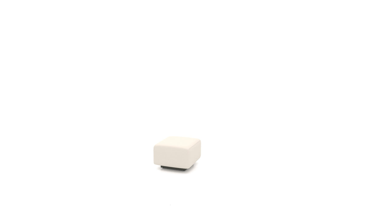 BonBon3 C element, element modularne sedežne FEYDOM v tkanini Heim HM-03 White, pogled od spredaj