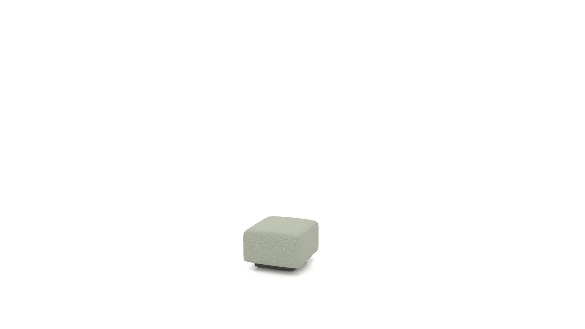 BonBon3 C element, element modularne sedežne FEYDOM v tkanini Heim HM-34 Jade, pogled od spredaj