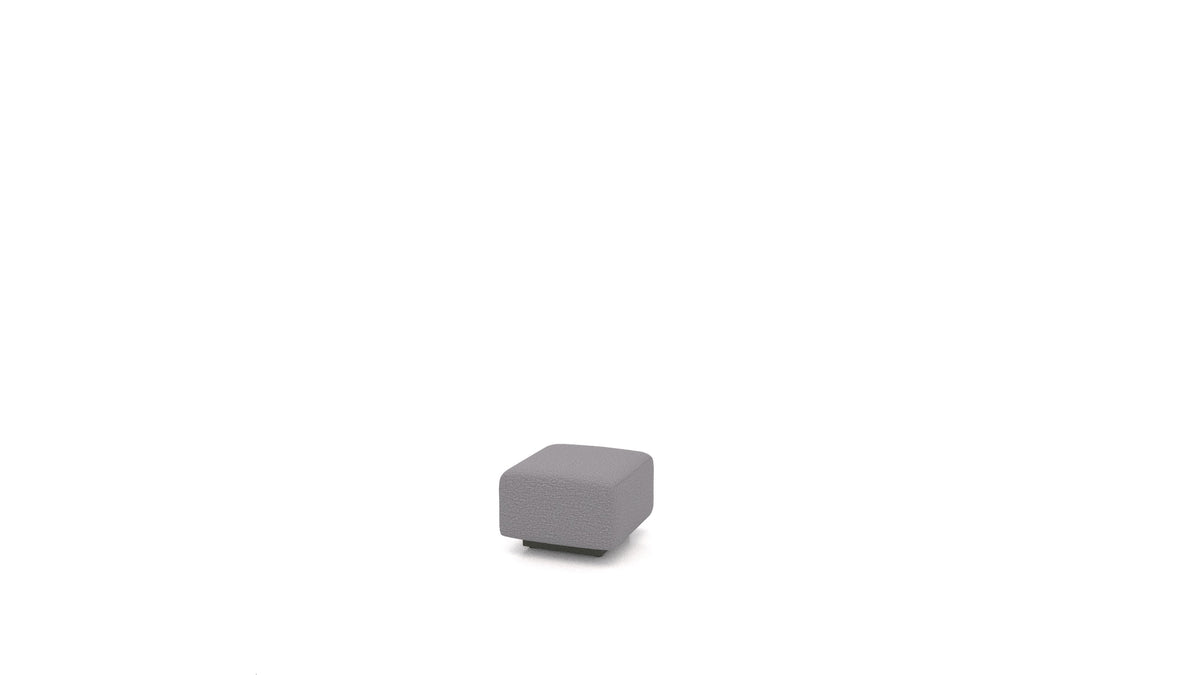 BonBon3 C element, element modularne sedežne FEYDOM v tkanini Heim HM-95 Medium Grey, pogled od spredaj