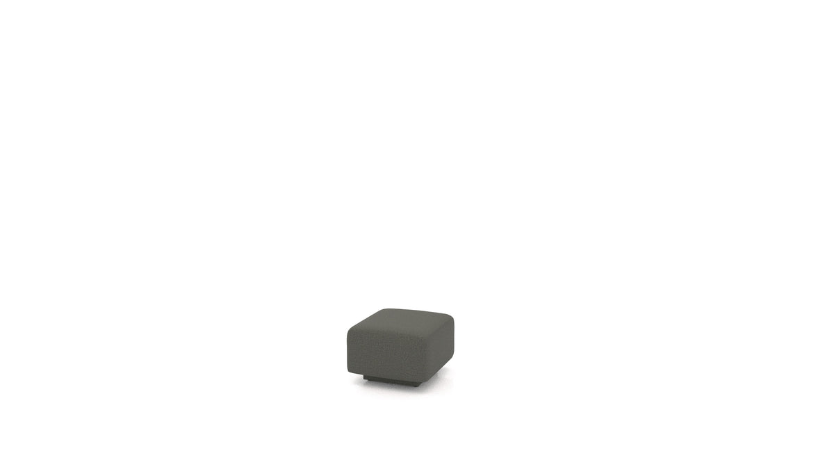 BonBon3 C element, element modularne sedežne FEYDOM v tkanini Heim HM-98 Dark Grey, pogled od spredaj
