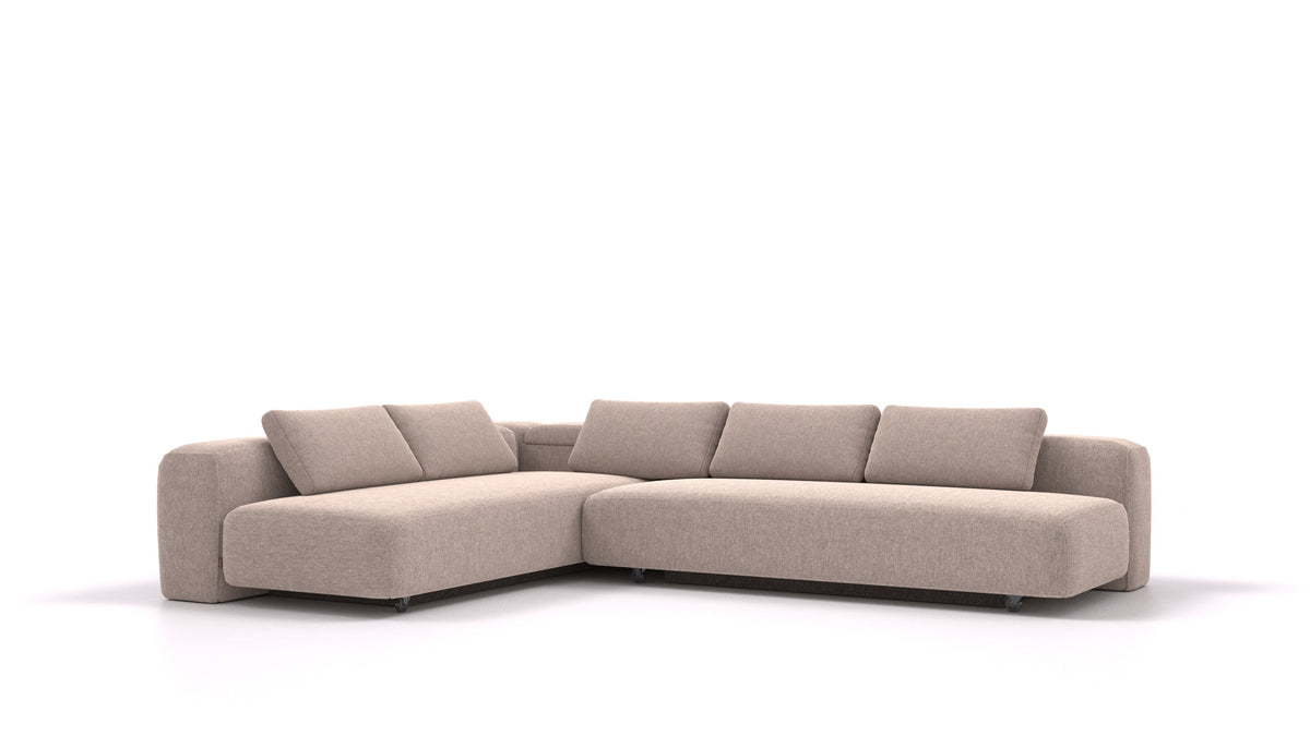 BonBon3 G, modularna sedežna garnitura FEYDOM v tkanini Velare ET-15 Light Grey, pogled od spredaj