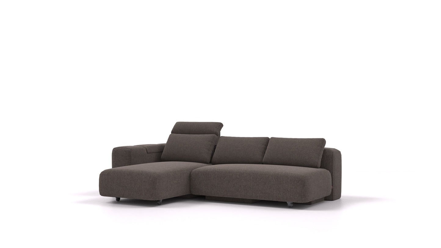 BonBon3 M, modularna sedežna garnitura FEYDOM v tkanini Velare ET-12 Dark Grey, pogled od spredaj