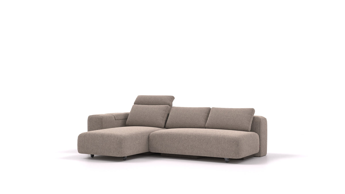 BonBon3 M, modularna sedežna garnitura FEYDOM v tkanini Velare ET-14 Middle Grey, pogled od spredaj