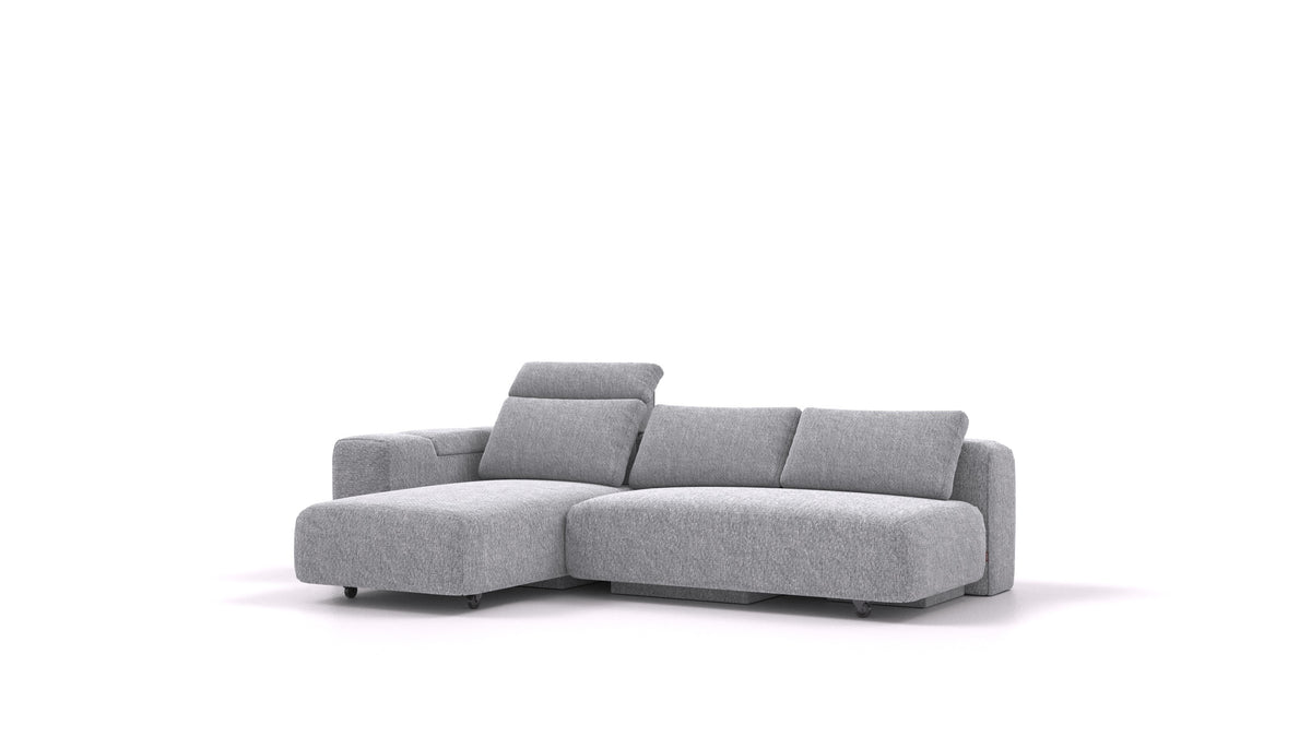 BonBon3 M, modularna sedežna garnitura FEYDOM v tkanini Phoenix FE-92 Dark Grey, pogled od spredaj
