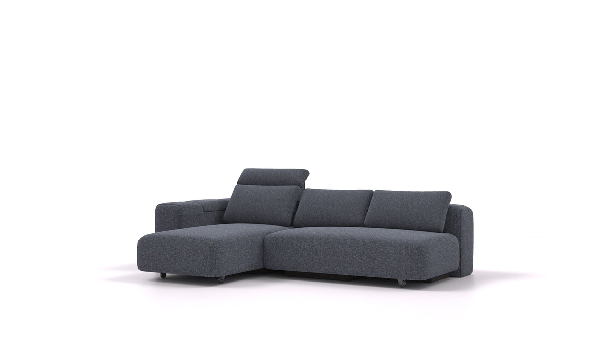 BonBon3 M, modularna sedežna garnitura FEYDOM v tkanini Icon IC-79 Deep Blue, pogled od spredaj