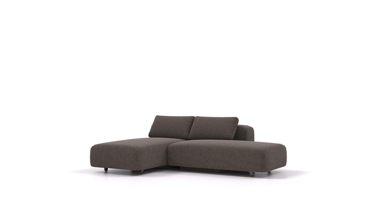 BonBon3 S, modularna sedežna garnitura FEYDOM v tkanini Velare ET-12 Dark Grey, pogled od spredaj