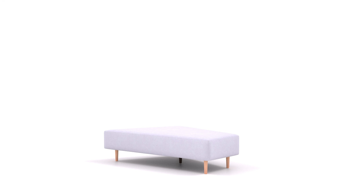 Diagon Lounge set desni, element modularne sedežne FEYDOM v tkanini Mollia FF-17 Lavander, svetle noge, pogled od spredaj
