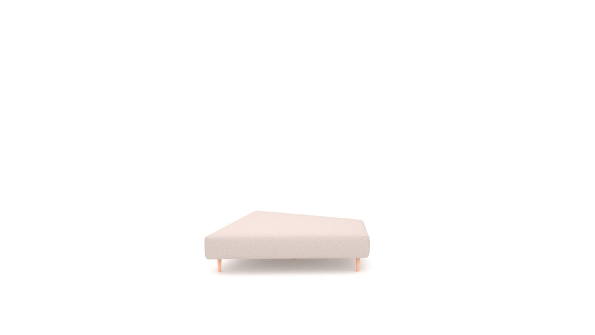 Diagon Lounge set desni, element modularne sedežne FEYDOM v tkanini Hygge HG-08 Cappuccino, svetle noge, pogled od spredaj