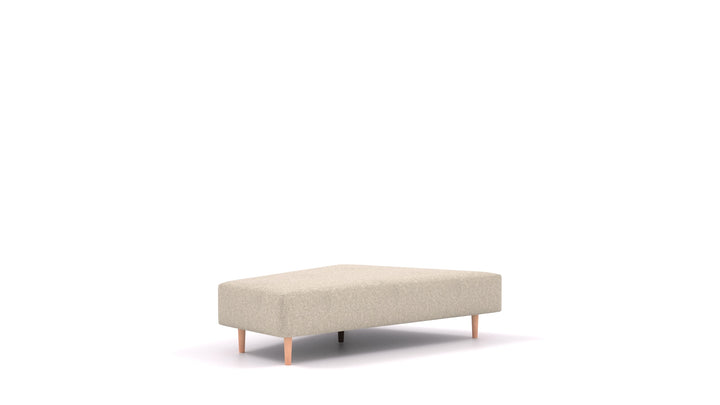 Diagon Lounge set levi, element modularne sedežne FEYDOM v tkanini Alure DE-09 Natur, svetle noge, pogled od spredaj
