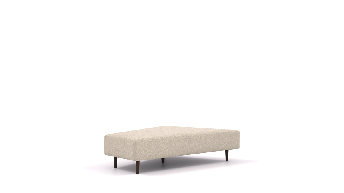 Diagon Lounge set levi, element modularne sedežne FEYDOM v tkanini Alure DE-09 Natur, temne noge, pogled od spredaj