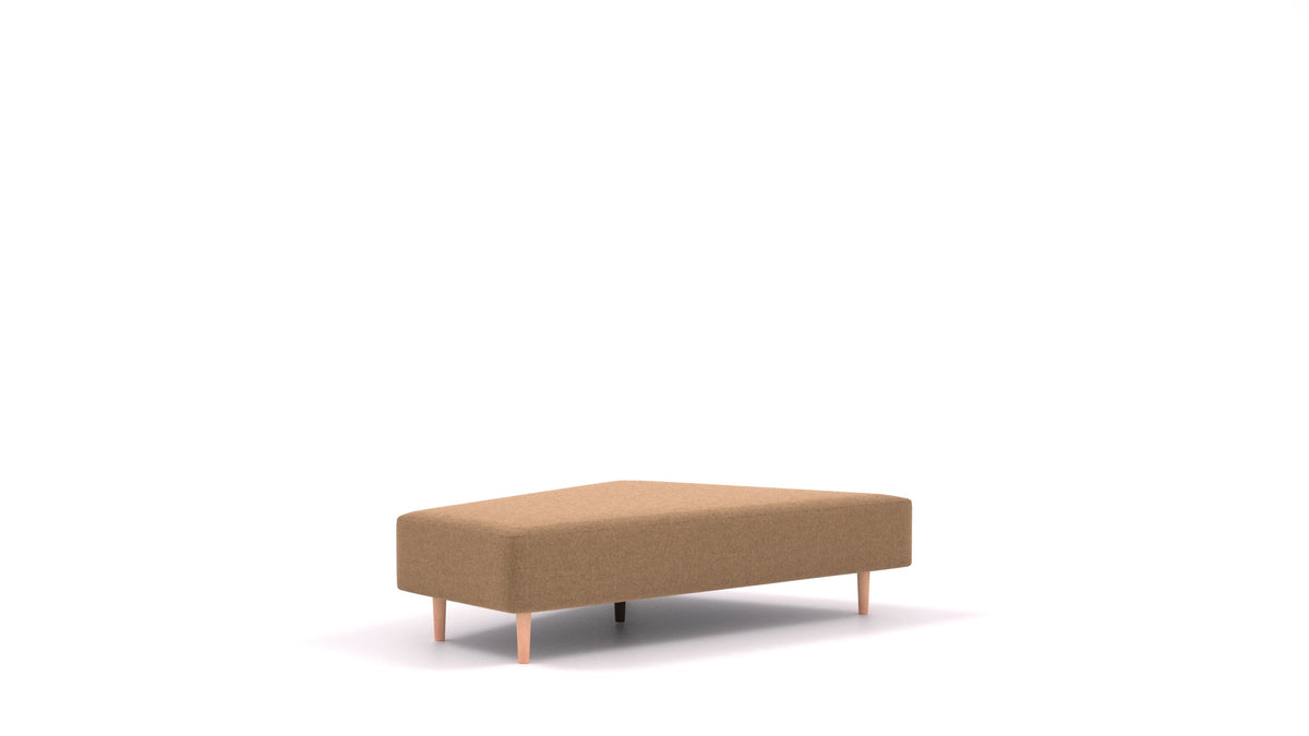 Diagon Lounge set levi, element modularne sedežne FEYDOM v tkanini Velare ET-24 Cappuccino, svetle noge, pogled od spredaj
