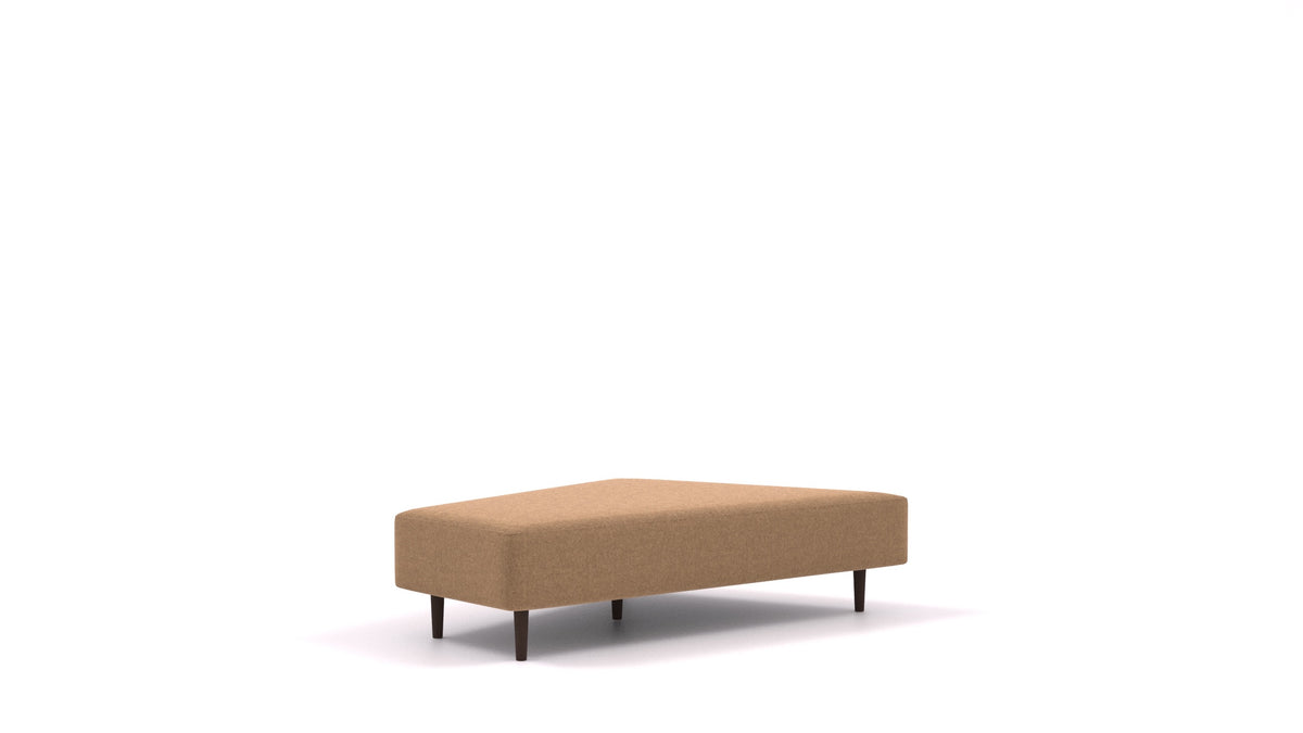 Diagon Lounge set levi, element modularne sedežne FEYDOM v tkanini Velare ET-24 Cappuccino, temne noge, pogled od spredaj