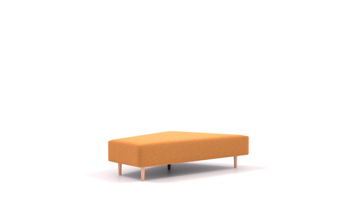Diagon Lounge set levi, element modularne sedežne FEYDOM v tkanini Velare ET-48 Antic Gold, svetle noge, pogled od spredaj