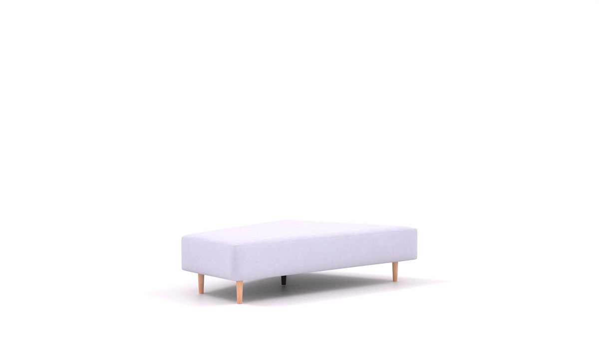 Diagon Lounge set levi, element modularne sedežne FEYDOM v tkanini Mollia FF-17 Lavander, svetle noge, pogled od spredaj
