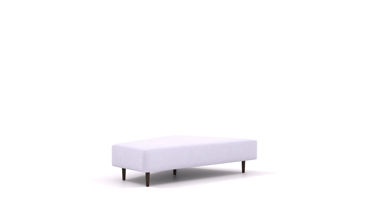 Diagon Lounge set levi, element modularne sedežne FEYDOM v tkanini Mollia FF-17 Lavander, temne noge, pogled od spredaj