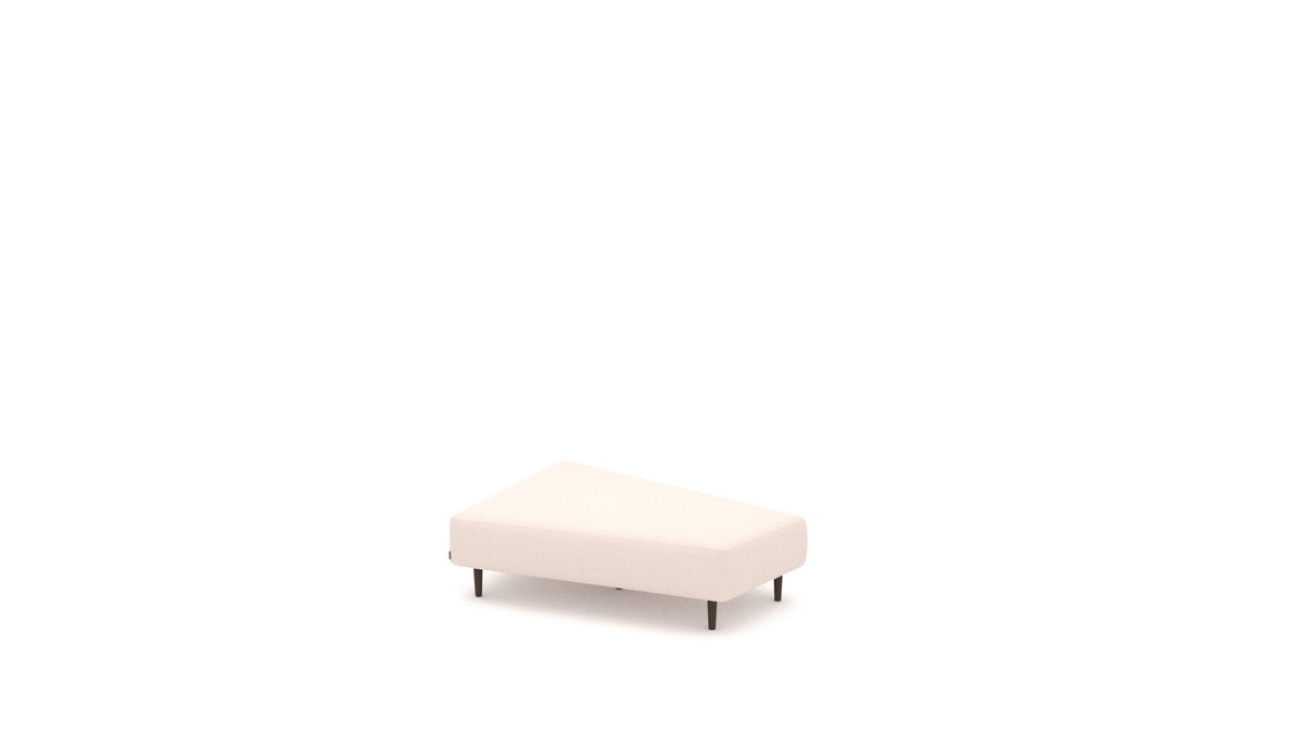 Diagon Lounge set levi, element modularne sedežne FEYDOM v tkanini Hygge HG-04 Natur, temne noge, pogled od spredaj