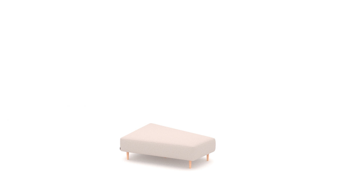 Diagon Lounge set levi, element modularne sedežne FEYDOM v tkanini Hygge HG-08 Cappuccino, svetle noge, pogled od spredaj