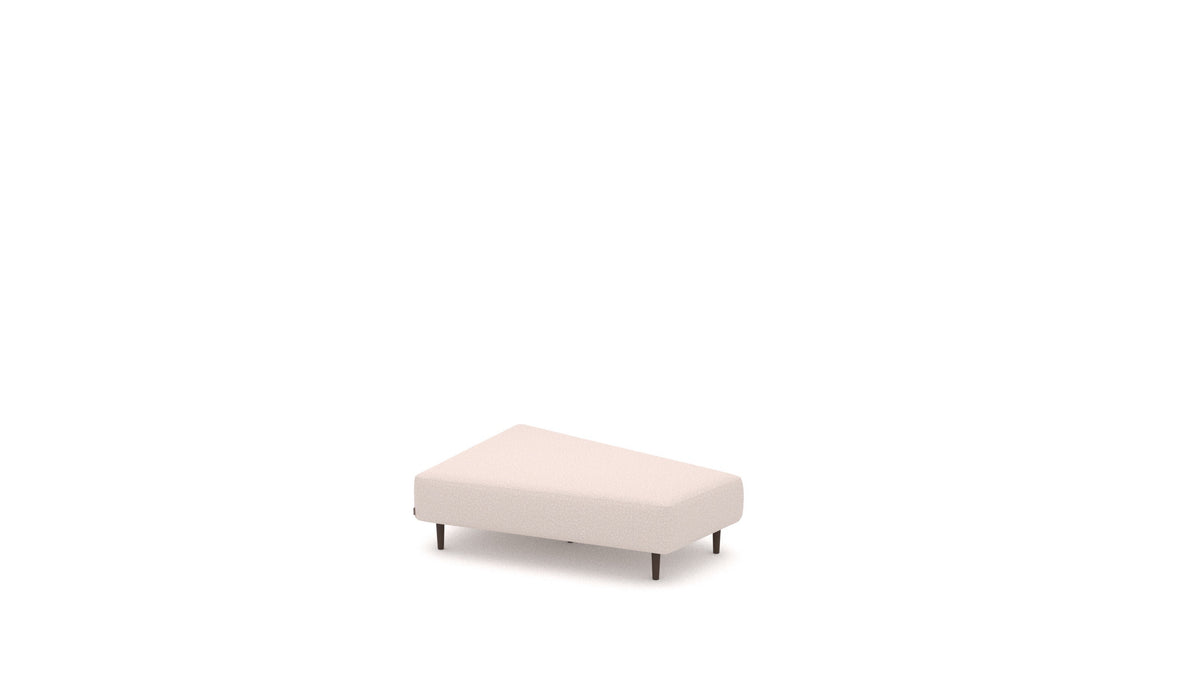 Diagon Lounge set levi, element modularne sedežne FEYDOM v tkanini Hygge HG-08 Cappuccino, temne noge, pogled od spredaj