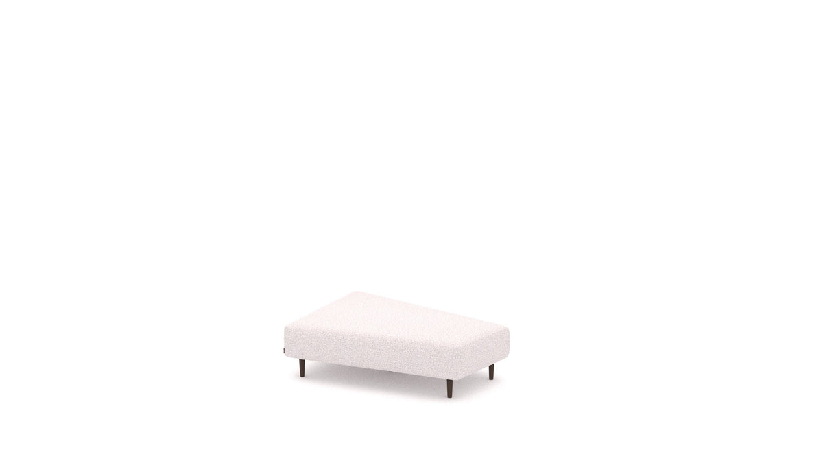 Diagon Lounge set levi, element modularne sedežne FEYDOM v tkanini Hygge HG-09 Light Grey, temne noge, pogled od spredaj