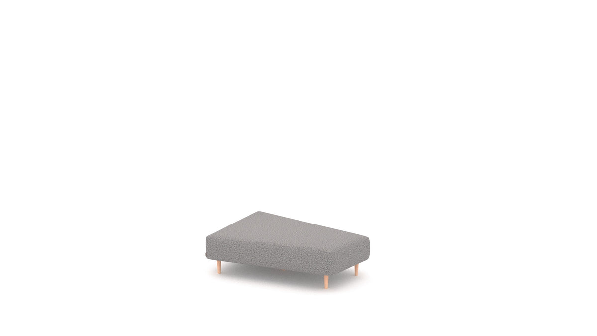 Diagon Lounge set levi, element modularne sedežne FEYDOM v tkanini Hygge HG-92 Medium Grey, svetle noge, pogled od spredaj