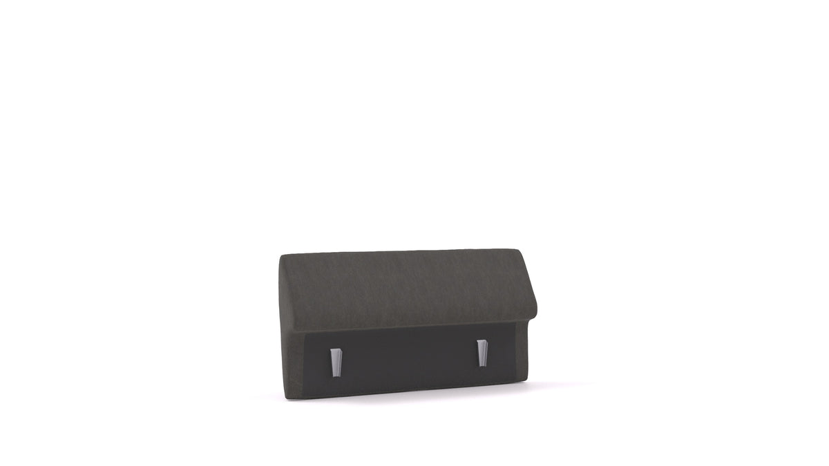 Diagon naslon, naslon FEYDOM v tkanini Mollia FF-12 Dark Grey, pogled od spredaj