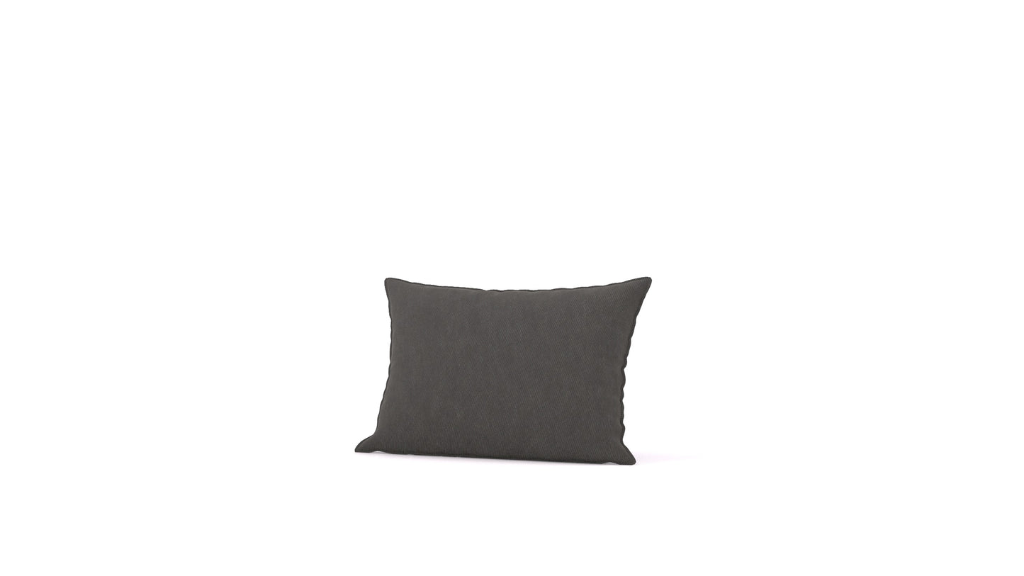 Diagon srednja blazina, blazina FEYDOM v tkanini Mollia FF-12 Dark Grey, pogled od spredaj