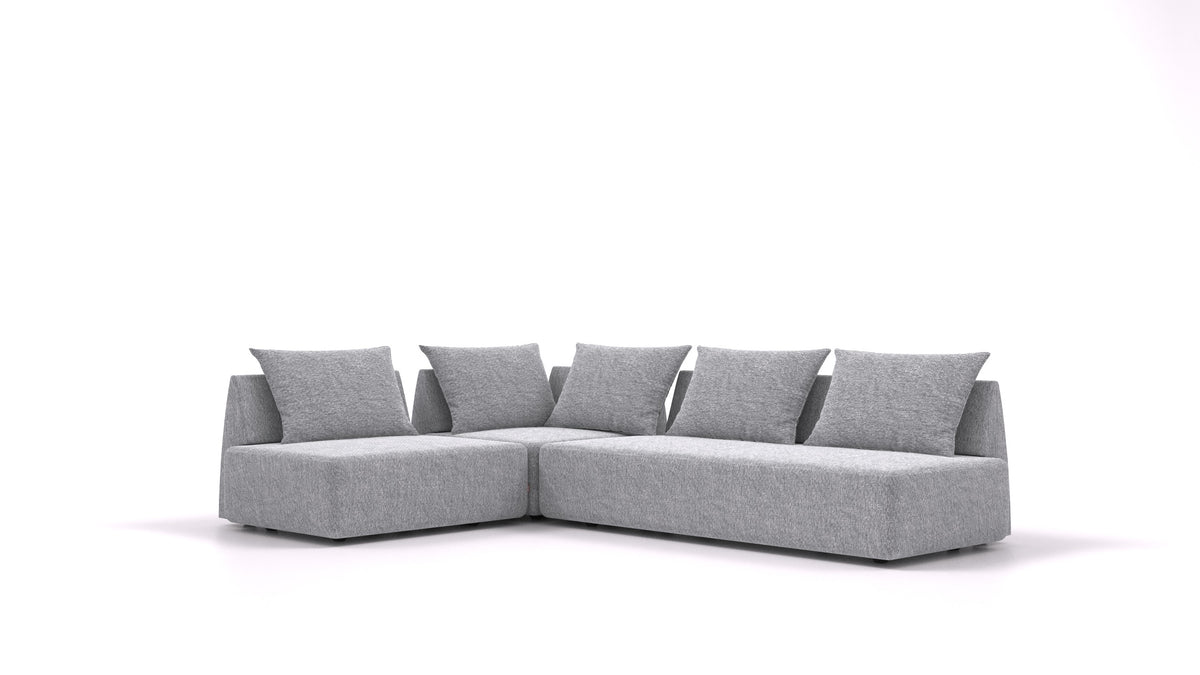 Matacao3 City, modularna sedežna garnitura FEYDOM v tkanini Phoenix FE-92 Dark Grey, pogled od spredaj