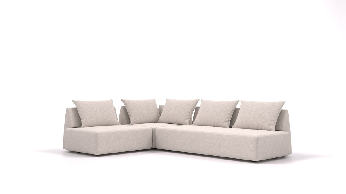 Matacao3 City, modularna sedežna garnitura FEYDOM v tkanini Icon IC-02 Natur, pogled od spredaj
