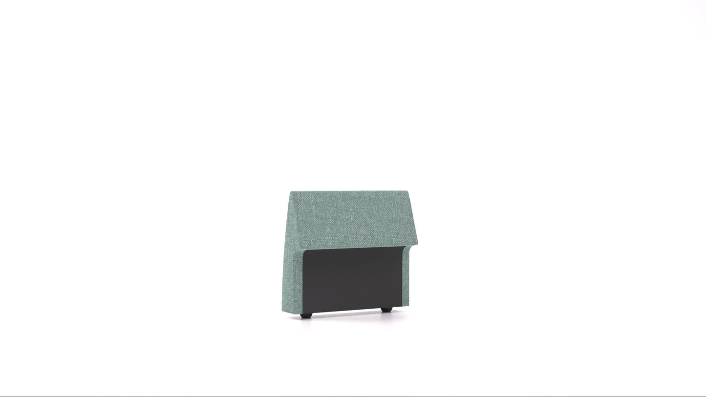 Matacao3 H75, element modularne sedežne FEYDOM v tkanini Alure DE-75 Pastel Blue, pogled od spredaj