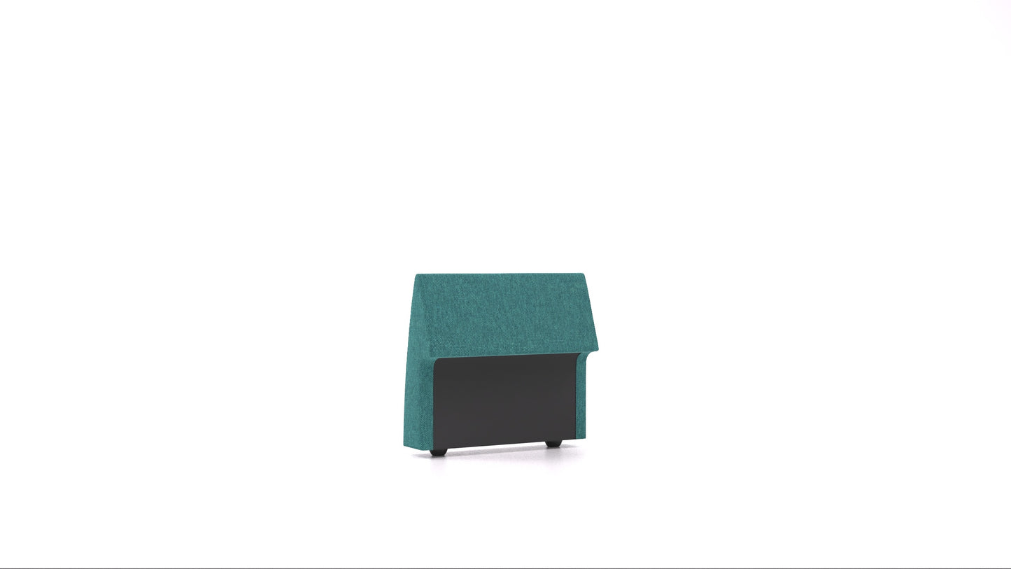 Matacao3 H75, element modularne sedežne FEYDOM v tkanini Velare ET-16 Turquoise, pogled od spredaj
