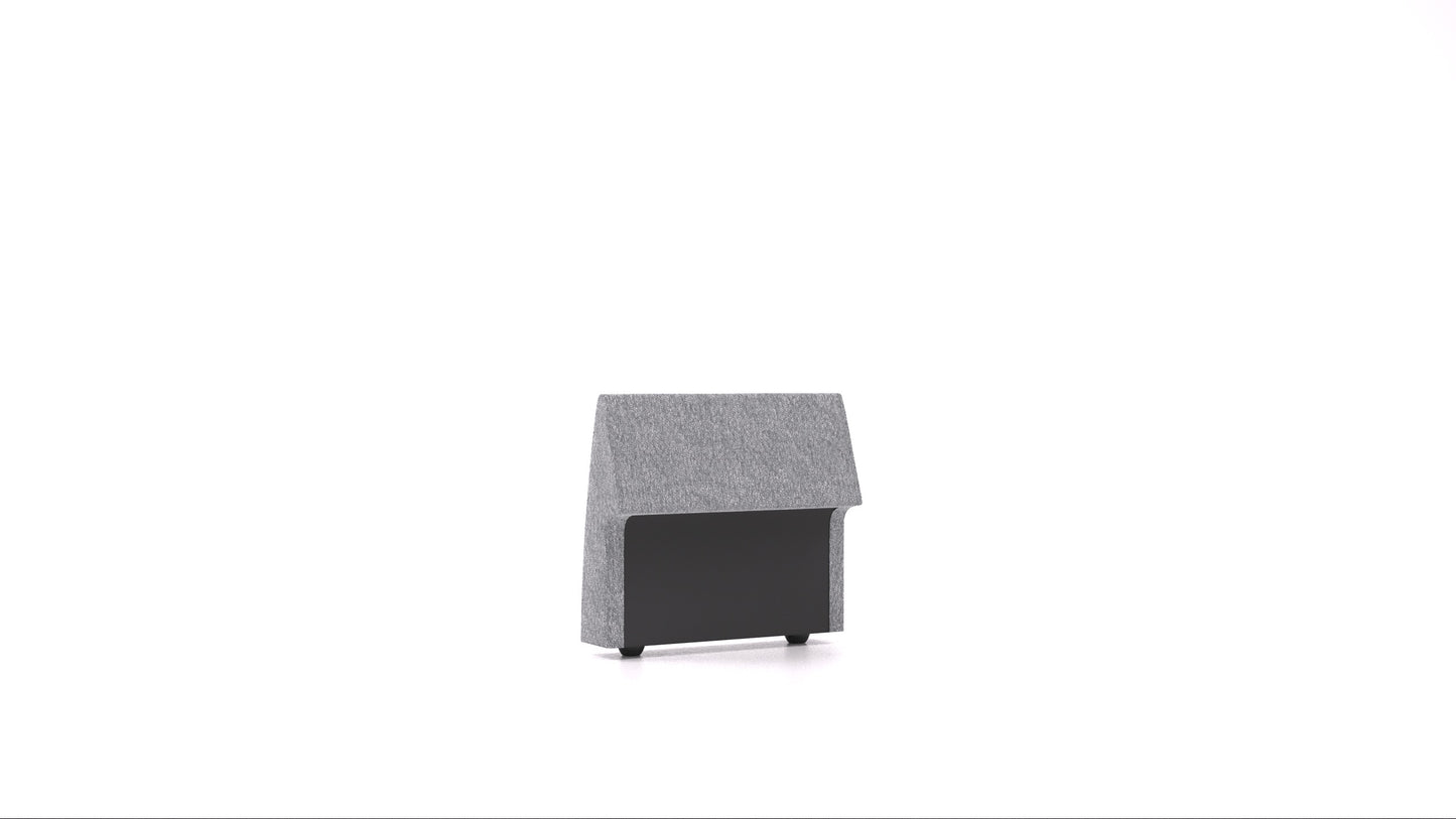 Matacao3 H75, element modularne sedežne FEYDOM v tkanini Phoenix FE-92 Dark Grey, pogled od spredaj