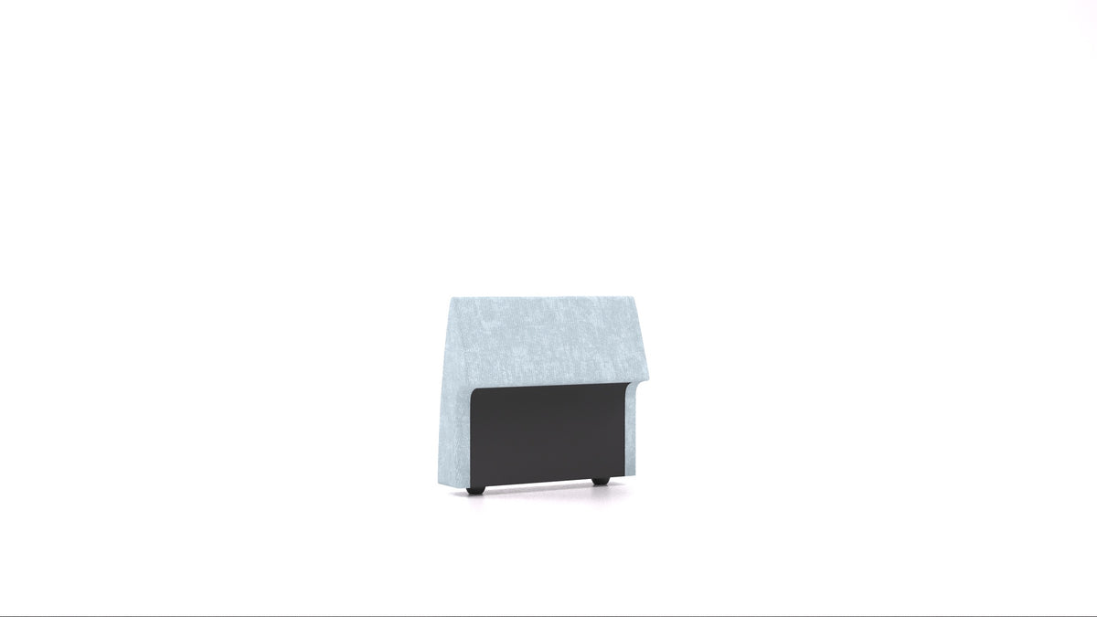 Matacao3 H75, element modularne sedežne FEYDOM v tkanini Mollia FF-19 Pastel Blue, pogled od spredaj