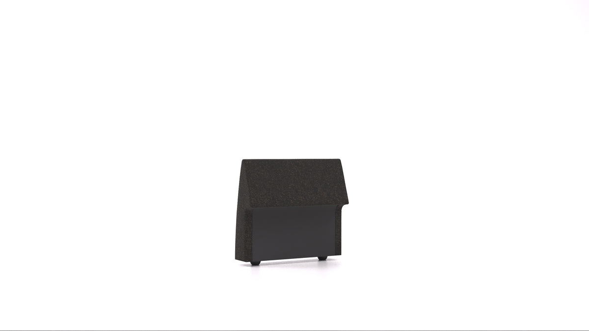 Matacao3 H75, element modularne sedežne FEYDOM v tkanini Icon IC-99 Umbra, pogled od spredaj