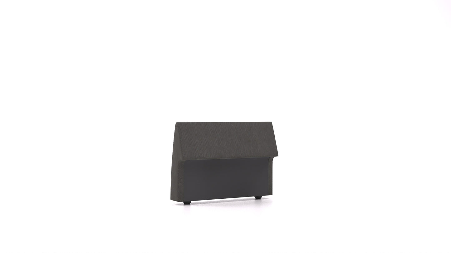 Matacao3 H95, element modularne sedežne FEYDOM v tkanini Mollia FF-12 Dark Grey, pogled od spredaj