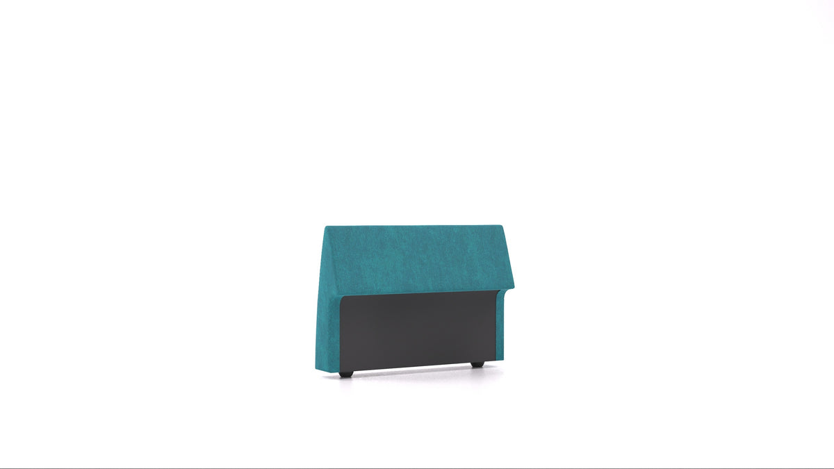 Matacao3 H95, element modularne sedežne FEYDOM v tkanini Mollia FF-20 Turquoise, pogled od spredaj