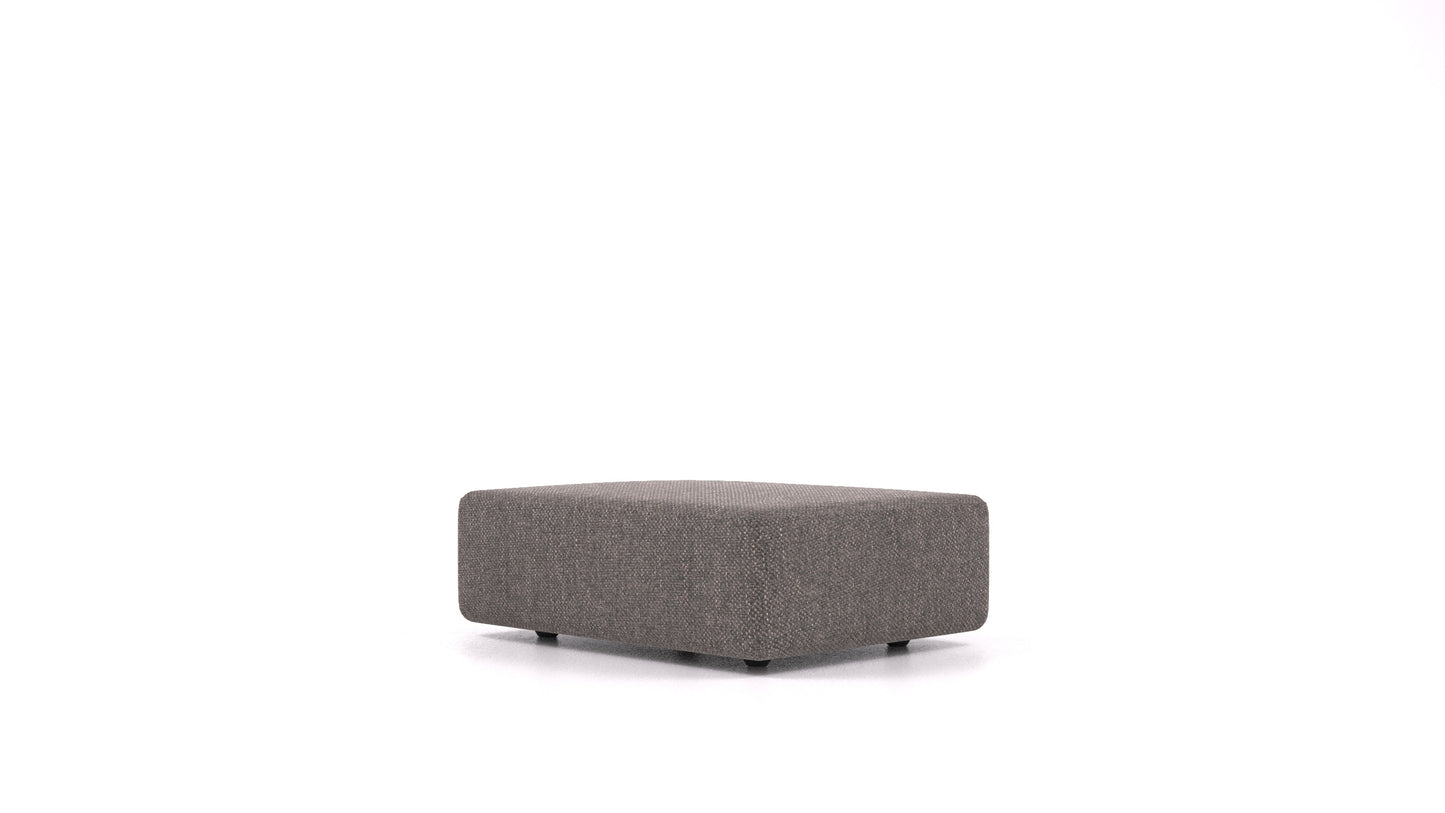Matacao3 SD, element modularne sedežne FEYDOM v tkanini Alure DE-92 Middle Grey, pogled od spredaj
