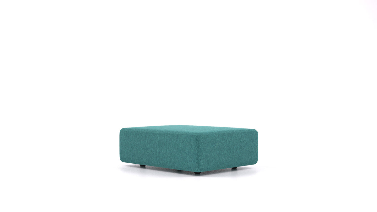 Matacao3 SD, element modularne sedežne FEYDOM v tkanini Velare ET-16 Turquoise, pogled od spredaj