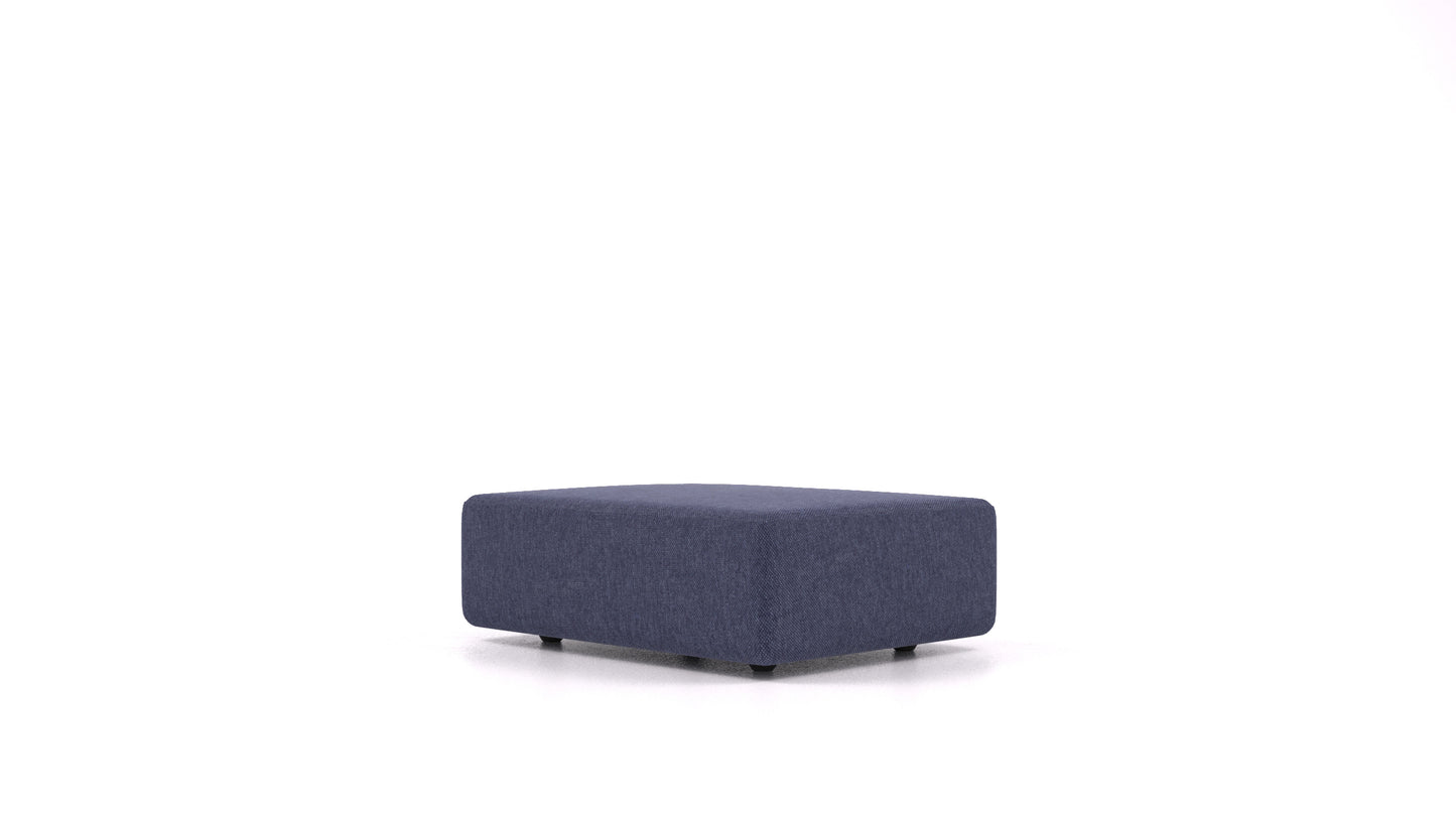 Matacao3 SD, element modularne sedežne FEYDOM v tkanini Velare ET-80 Noble Blue, pogled od spredaj