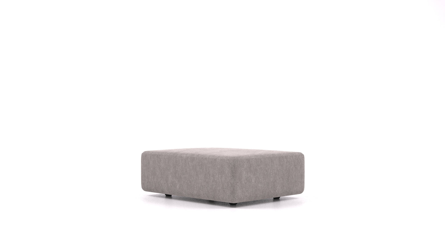 Matacao3 SD, element modularne sedežne FEYDOM v tkanini Mollia FF-14 Middle Grey, pogled od spredaj