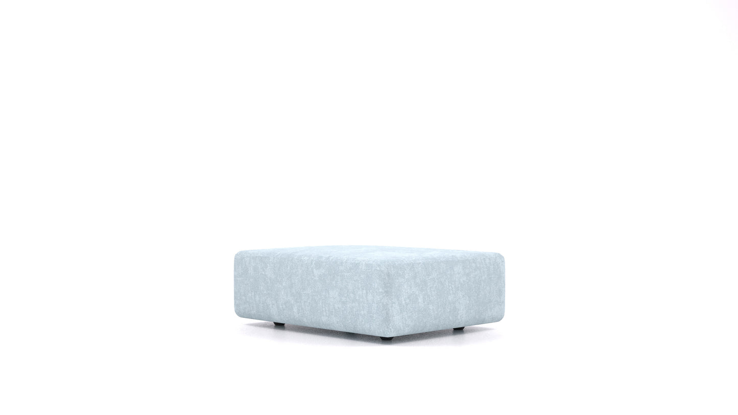 Matacao3 SD, element modularne sedežne FEYDOM v tkanini Mollia FF-19 Pastel Blue, pogled od spredaj