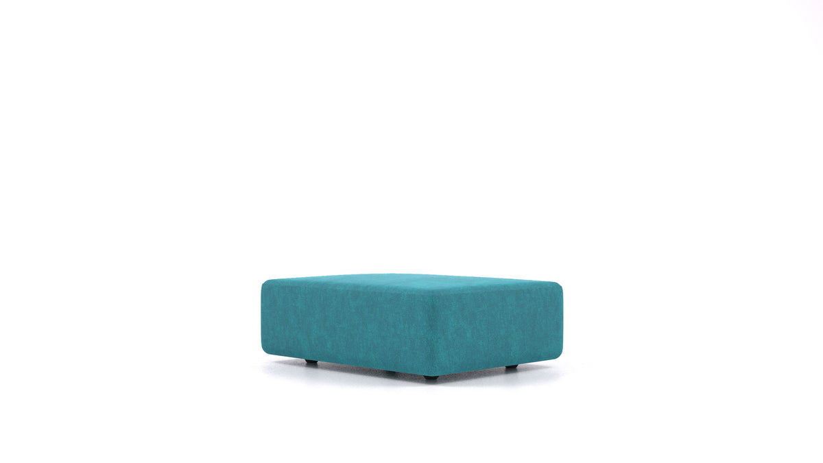 Matacao3 SD, element modularne sedežne FEYDOM v tkanini Mollia FF-20 Turquoise, pogled od spredaj