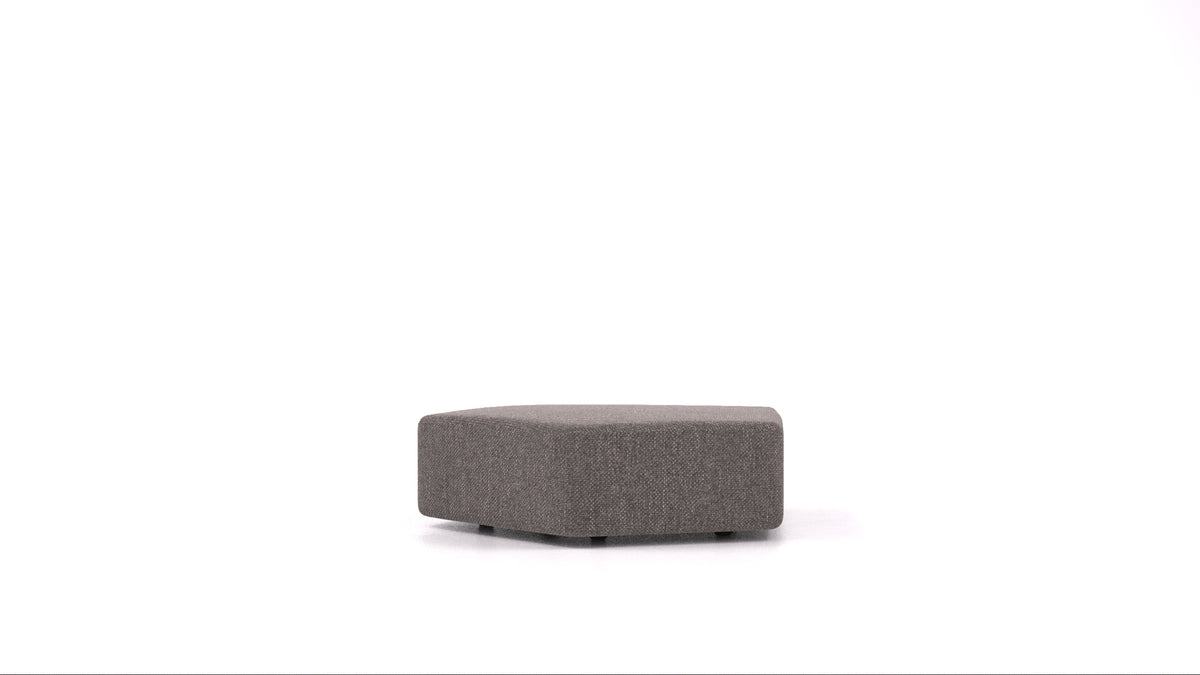 Matacao3 SG, element modularne sedežne FEYDOM v tkanini Alure DE-92 Middle Grey, pogled od spredaj