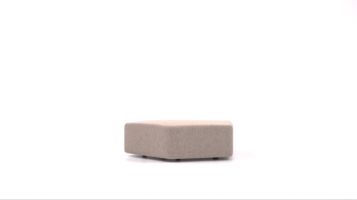 Matacao3 SG, element modularne sedežne FEYDOM v tkanini Velare ET-15 Light Grey, pogled od spredaj