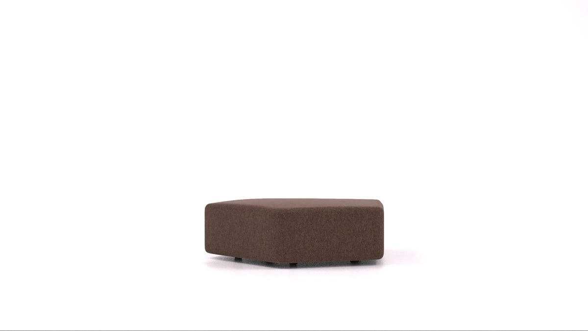 Matacao3 SG, element modularne sedežne FEYDOM v tkanini Velare ET-27 Chocolate, pogled od spredaj